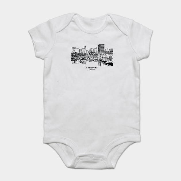 Hartford - Connecticut Baby Bodysuit by Lakeric